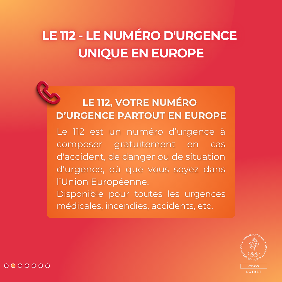 Le 112 est le numéro d’urgence européen unique, accessible gratuitement dans toute l'UE, pour toute situation d’urgence telle qu'un accident, un incendie ou un danger.