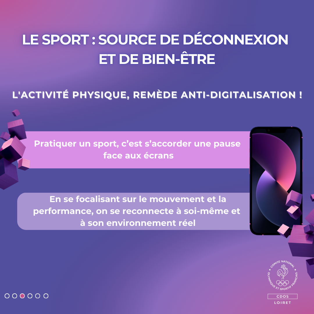 Le sport est vu comme un antidote à l’overdose numérique, permettant de se ressourcer en se concentrant sur le mouvement et la performance.