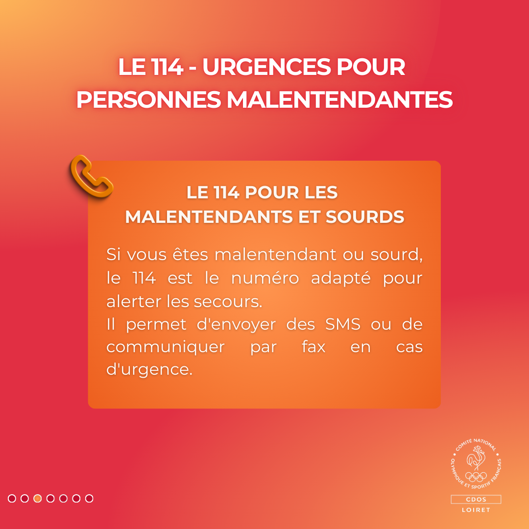 Le 114 est le numéro d’urgence destiné aux personnes malentendantes ou sourdes, permettant de contacter les secours par SMS ou fax.