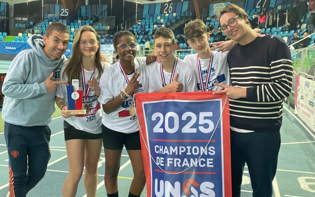 DES COLLÉGIENS LOIRÉTAINS CHAMPION DE FRANCE  D’ATHLÉTISME UNSS