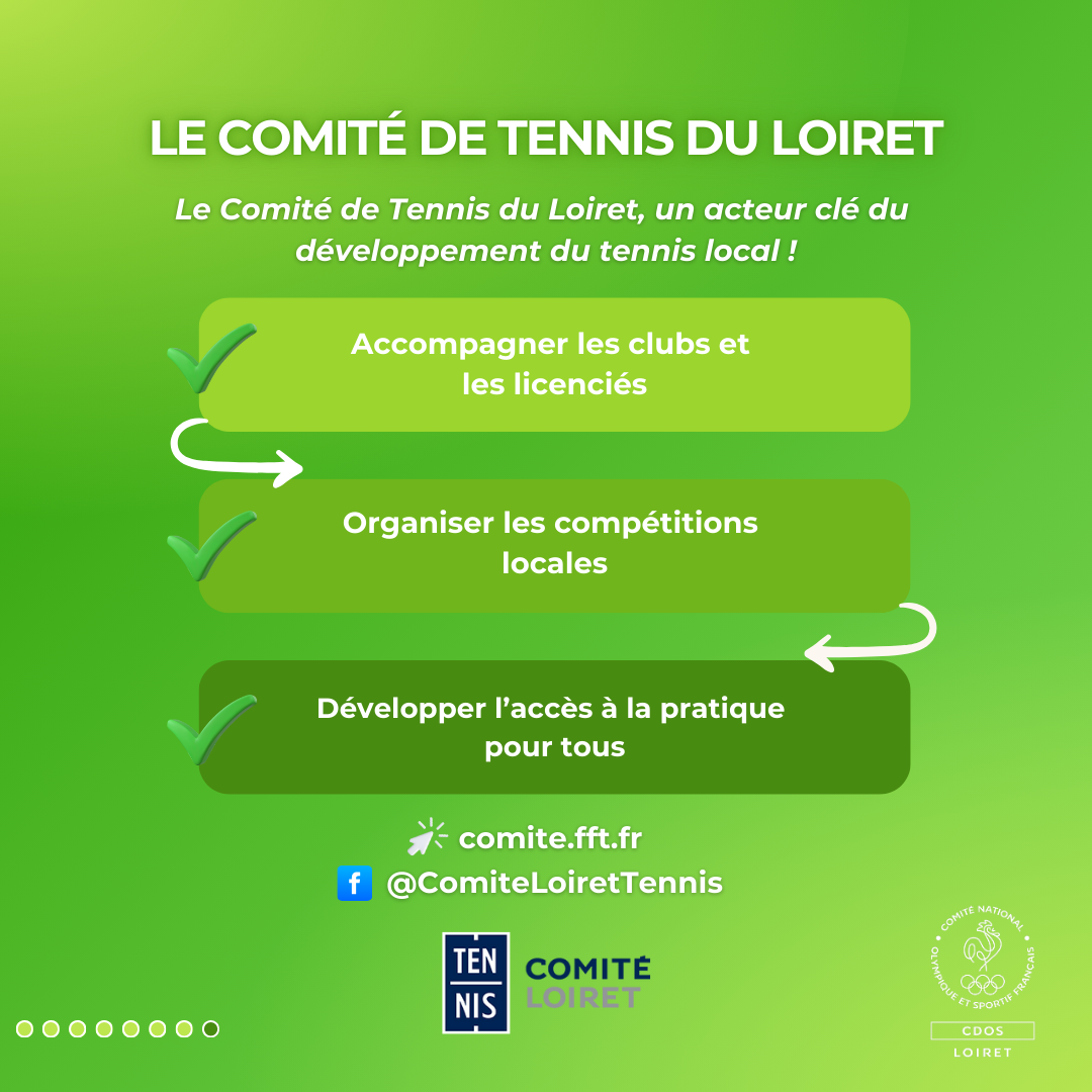 Un acteur clé du développement du tennis local, accompagnant les clubs, organisant des compétitions et rendant ce sport accessible à tous.