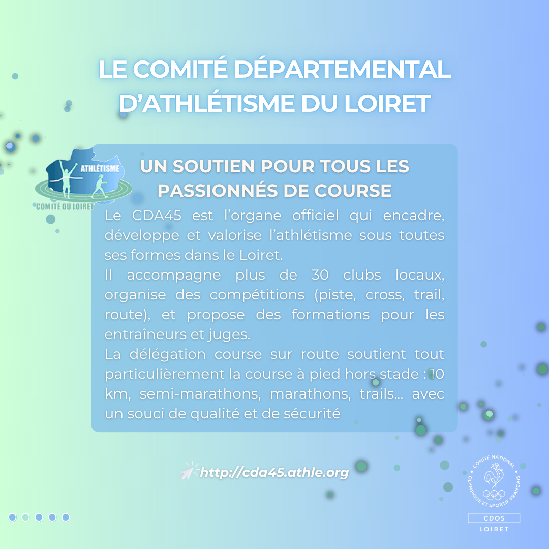 La délégation course sur route soutient tout particulièrement la course à pied hors stade : 10 km, semi-marathons, marathons, trails… avec un souci de qualité et de sécurité.