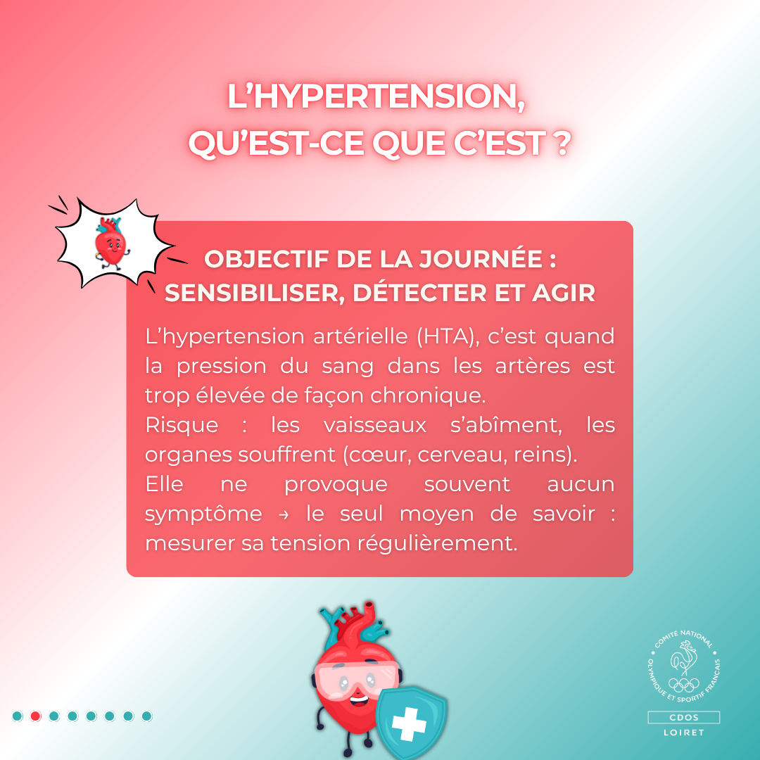 L’hypertension artérielle est une pression trop élevée dans les artères, souvent sans symptôme, mais dangereuse pour le cœur et le cerveau.