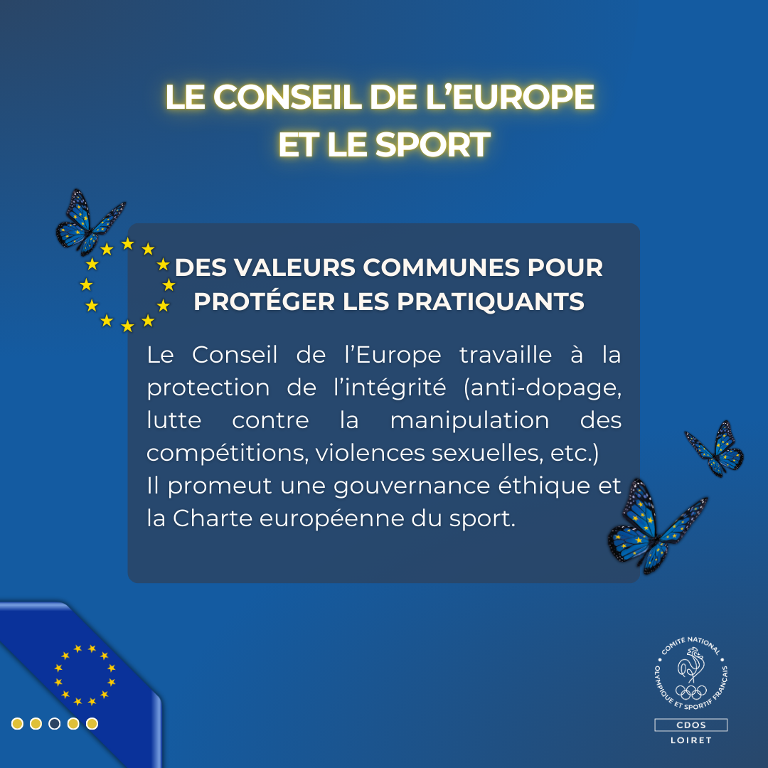 Le Conseil de l’Europe garantit les droits et la sécurité dans le sport.