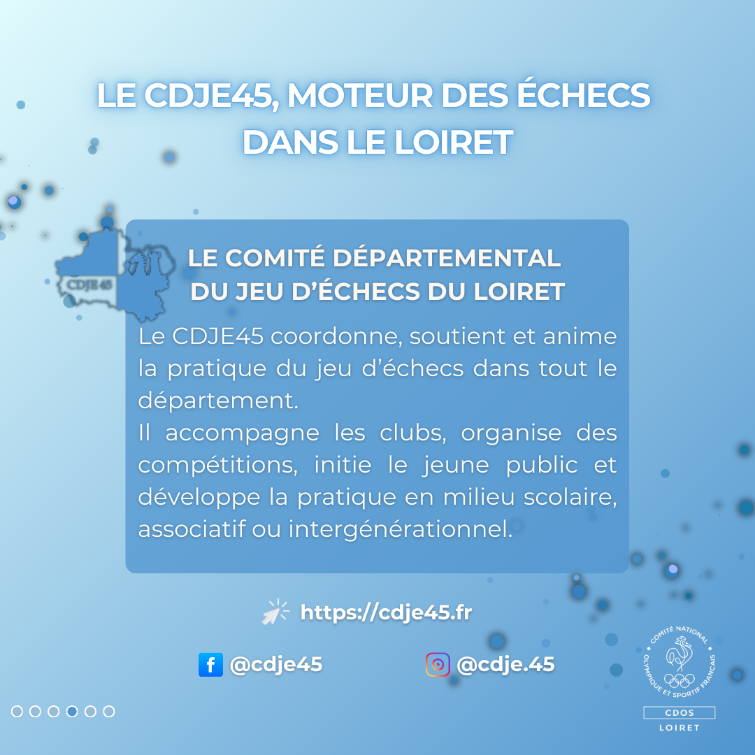 Le CDJE45, moteur des échecs dans le Loiret