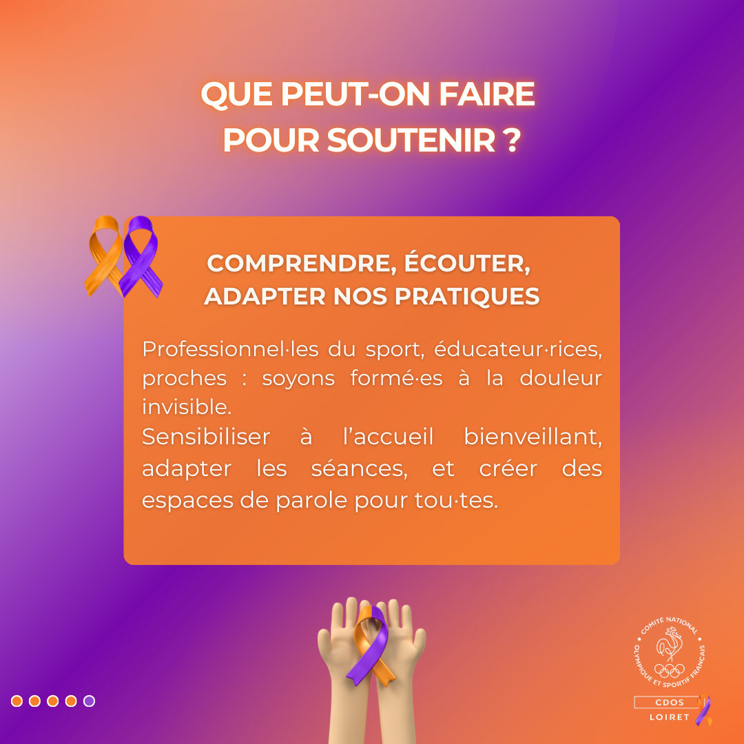 Agir, c’est aussi s’éduquer collectivement à la douleur invisible et à l’inclusion sportive.