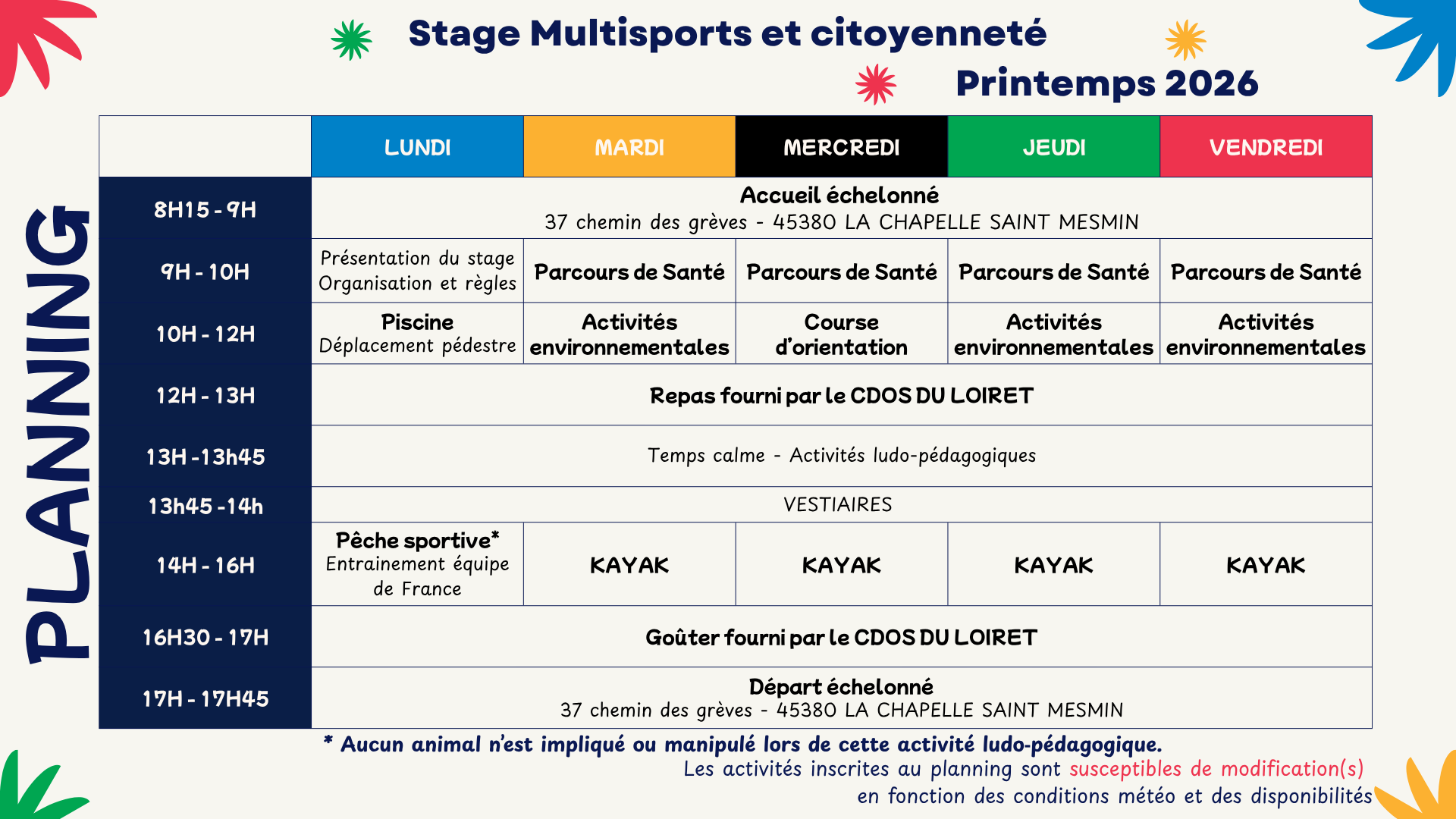 Planning Stage Multisport et Citoyenneté Printemps 2026 (2)