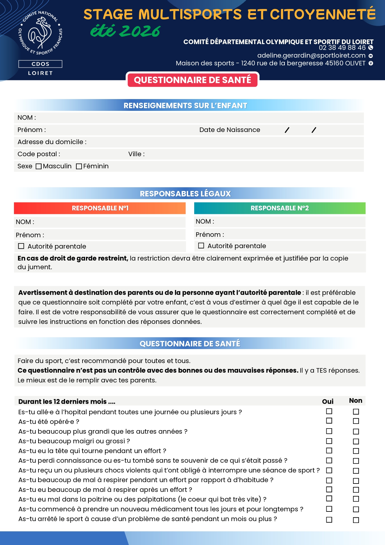 Questionnaire de santé Stage Multisport et Citoyenneté 2026.pdf_page-0001