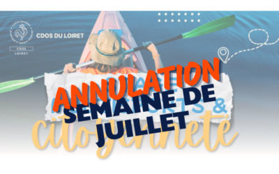 ANNULATION DU STAGE MULTISPORT & CITOYENNETÉ – SEMAINE DU 6 AU 10 JUILLET